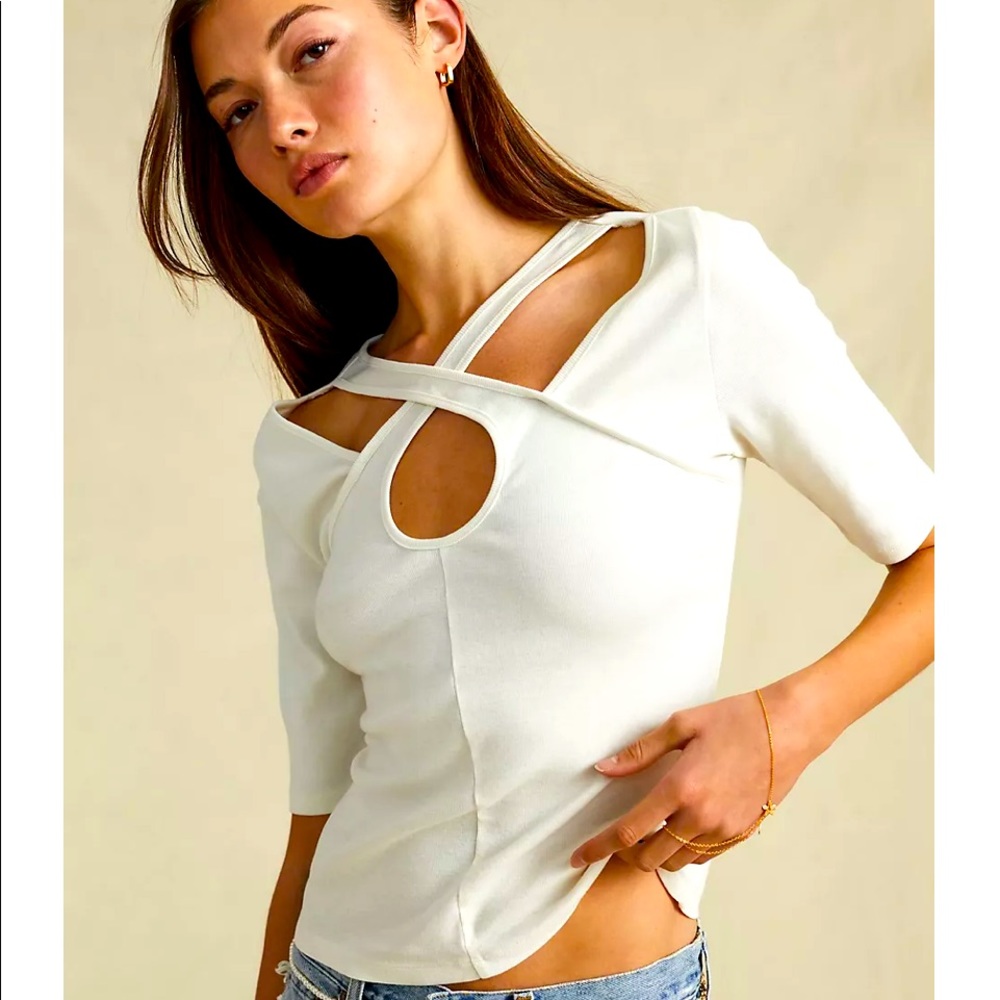 Anthropologie White blouse NWT